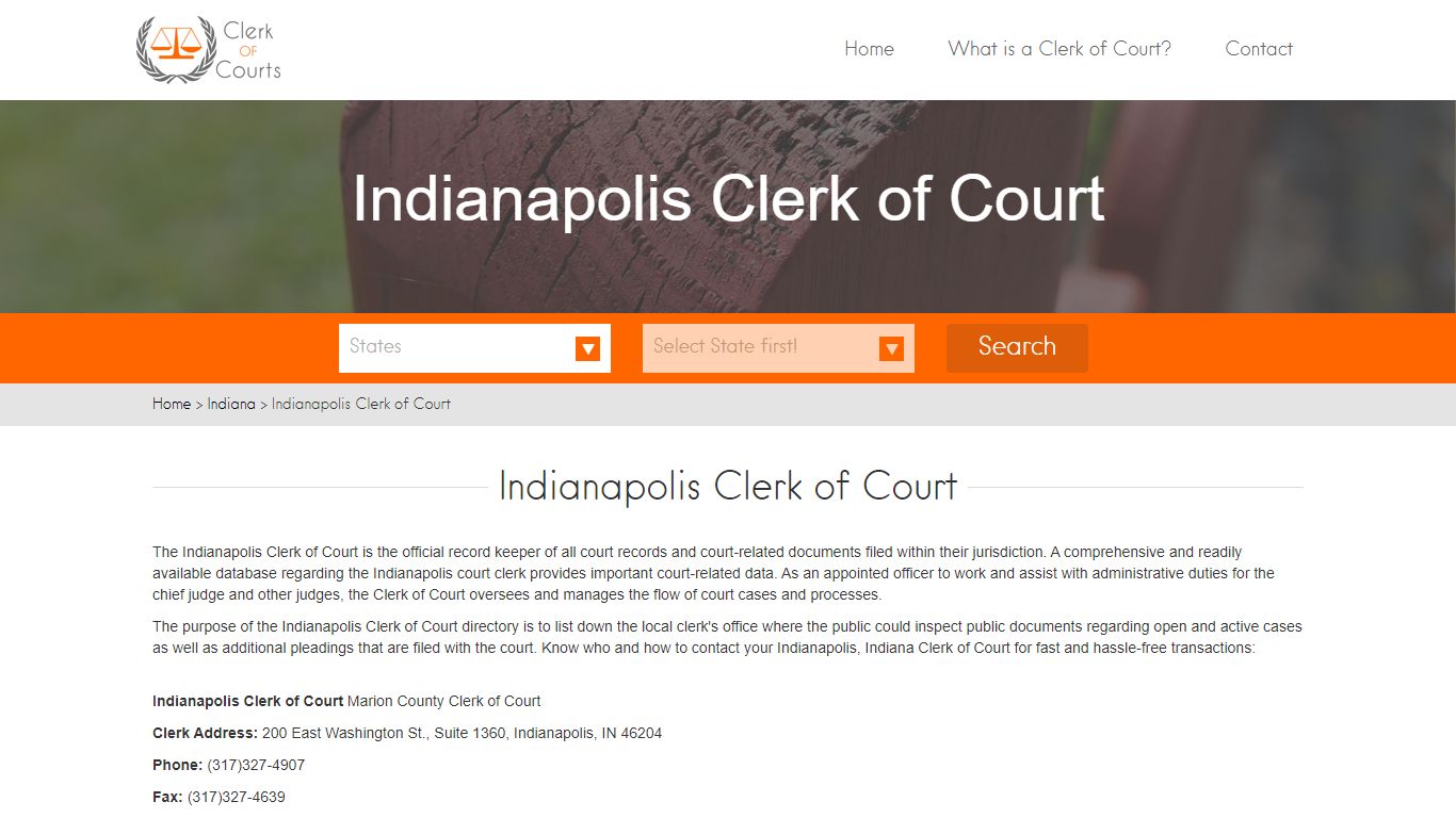 Indianapolis Clerk of Court