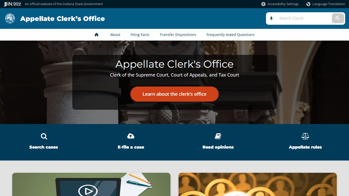 Indiana Judicial Branch: Appellate Clerk's Office: Appellate Clerk's ...