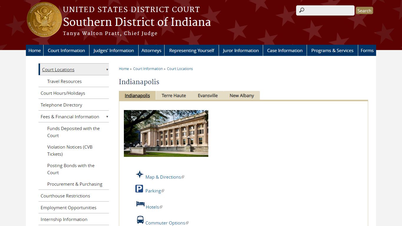 Indianapolis | Southern District of Indiana | United States District Court